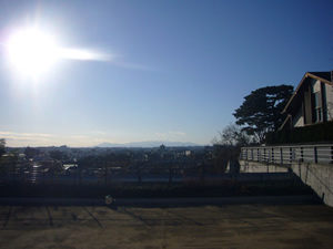 三島邸から見た太陽